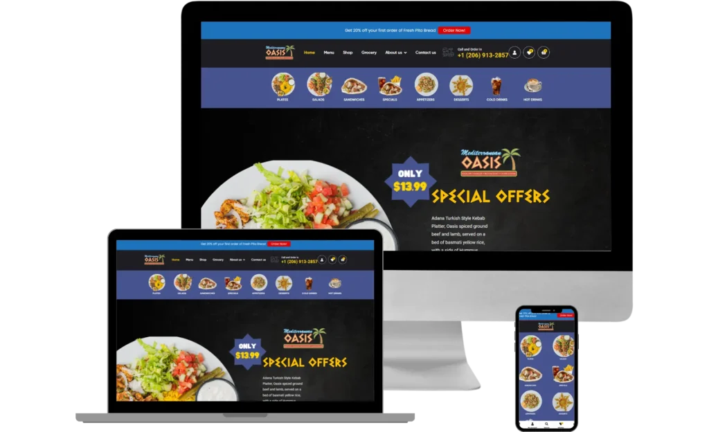 restaurant website design