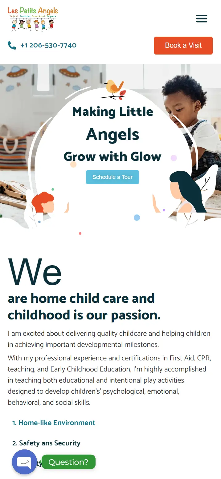 daycare website design