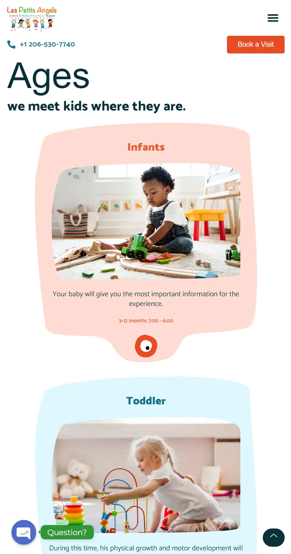 daycare website design responsive