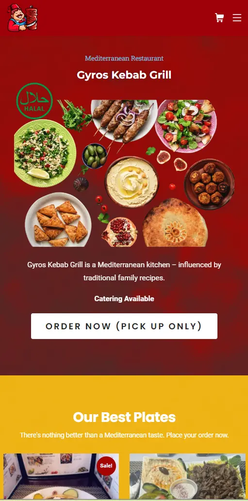 restaurant responsive website design