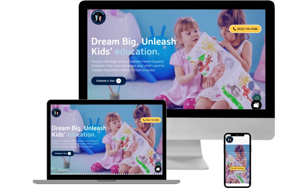 home daycare website design